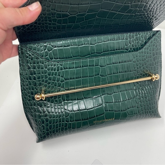 Strathberry Emerald Croc-Embossed Crossbody Bag - Picture 9 of 10